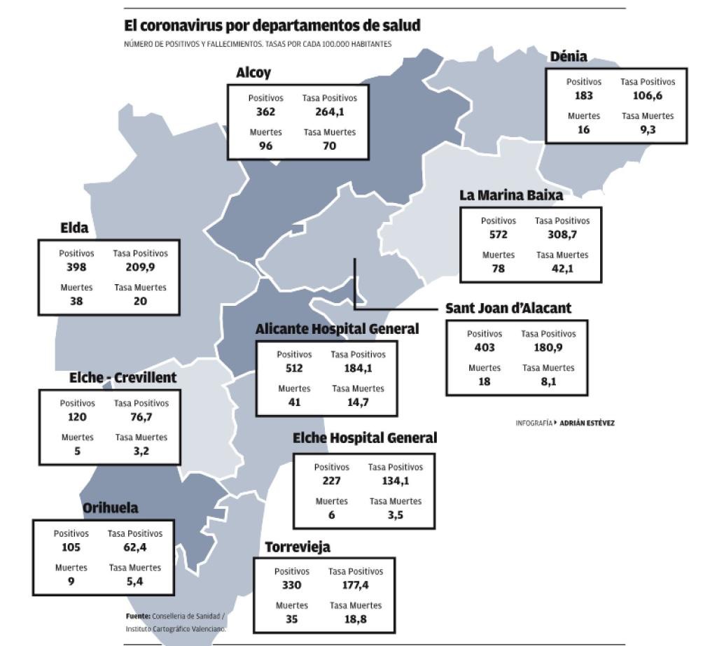 mapa coronavirus provincia alicante