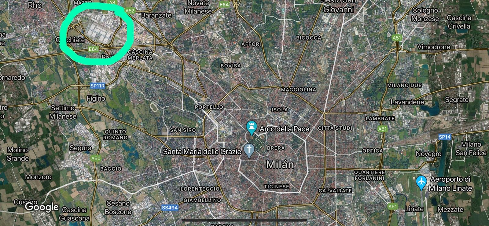 Milan fair location